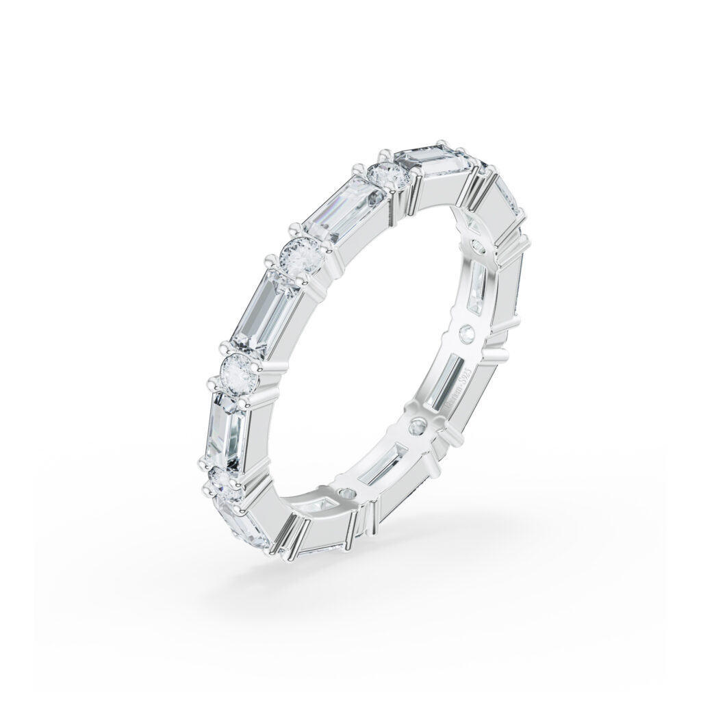 Nhẫn Eternity – CNT1103 – Baguette & Round Mixed