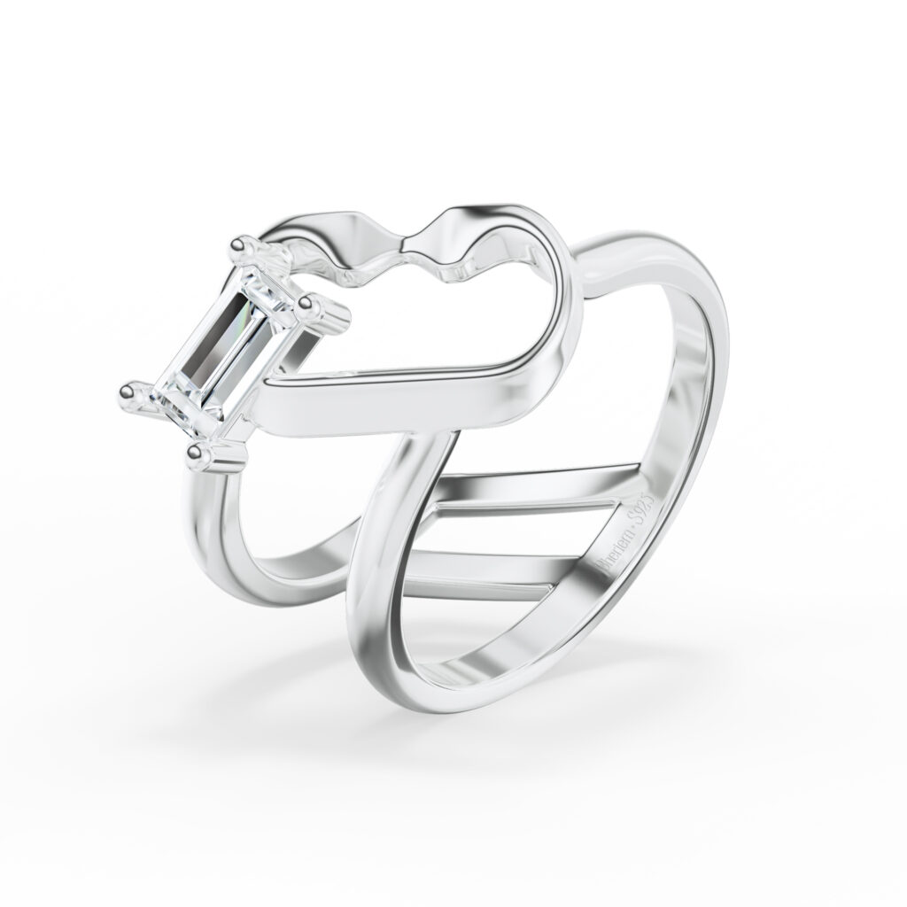Nhẫn Letter C – CNT5907 – Cut Out Statement “C”